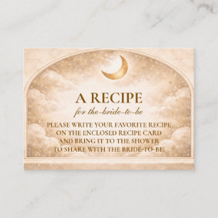 Golden Moon Arch Celestial Bridal Shower Enclosure Card