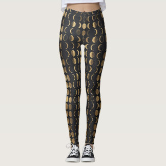 Golden Moon Phases – Celestial Alchemy Leggings