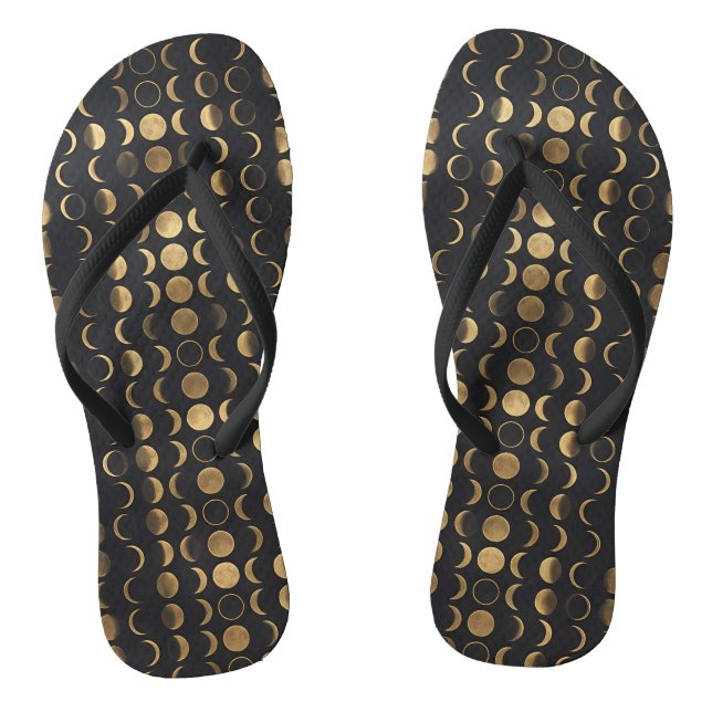 Golden Moon Phases – Celestial Alchemy Thongs (Footbed)