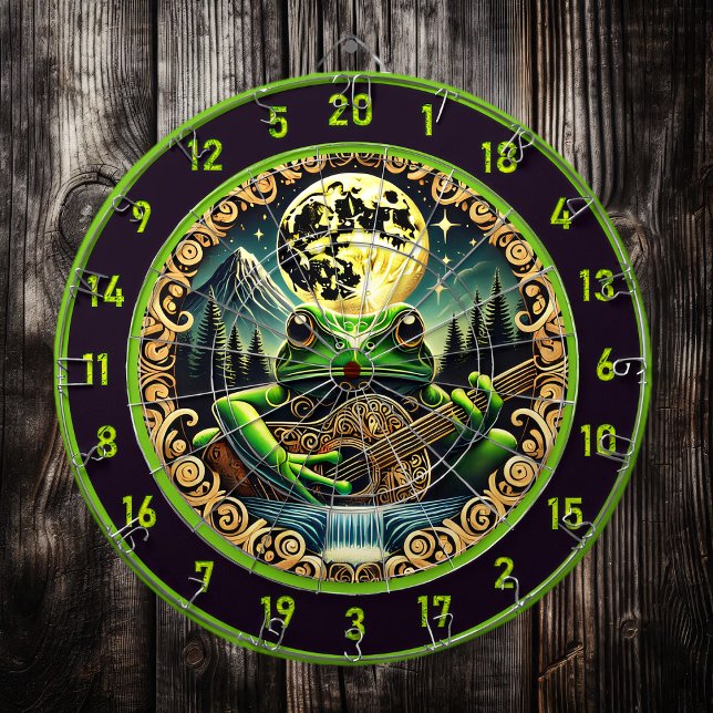 Golden Moon Watches Frog Play Guitar Dartboard (Creator Uploaded)