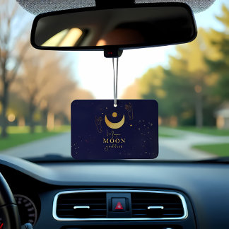 Golden Moon With Hands Personalized Car Air Freshener