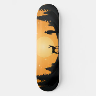 Golden Moonlight Serenity Skateboard