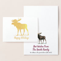 Golden Moose Holiday Wilderness Christmas