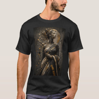 Golden Mosaic Reverie – Contemporary Luxury T-Shirt