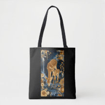 Golden mother deer tote