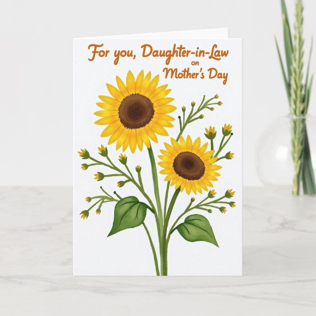Golden Mothers Day Daughter Card (Front)