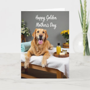 Golden Mothers Day Dog Spa Card