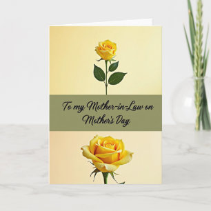 Golden Mothers Day Rose Card