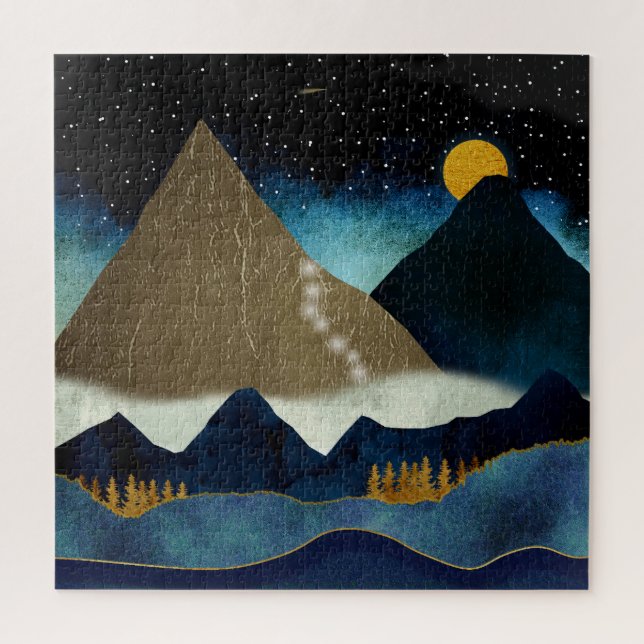 Golden Mountain Climbers Jigsaw Puzzle (Vertical)