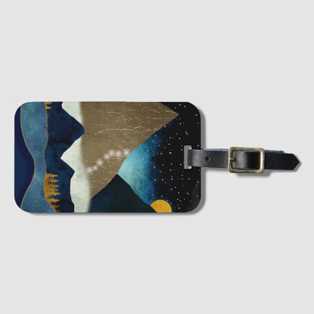 Golden Mountain Climbers Luggage Tag (Front Horizontal)