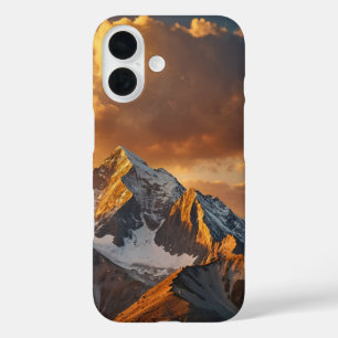 Golden Mountain Peaks iPhone 16 Case