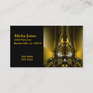 Golden Movie Reels And A Gazillion Stars Business Card