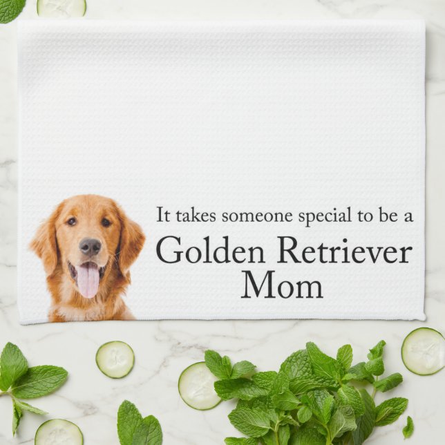 Golden Mum Kitchen Towel (Folded)
