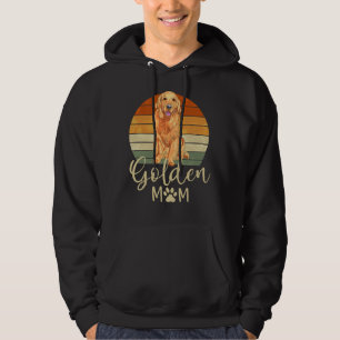 Golden Mum Retro Sunset Golden Retriever Dog Mama Hoodie
