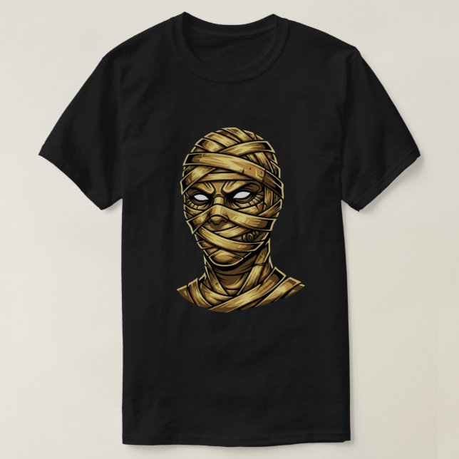 Golden Mummy Pharaoh - Ancient Egypt Streetwear T-Shirt (Design Front)