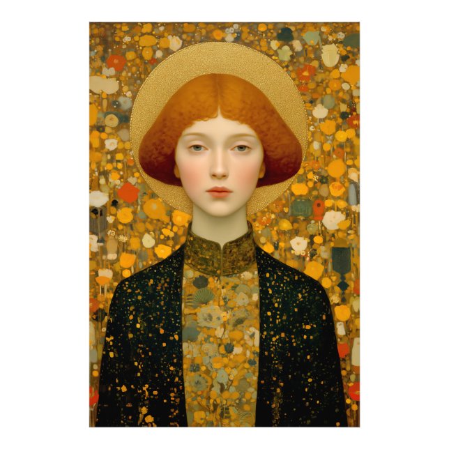 Golden Muse of Modern Elegance Photo Print (Front)