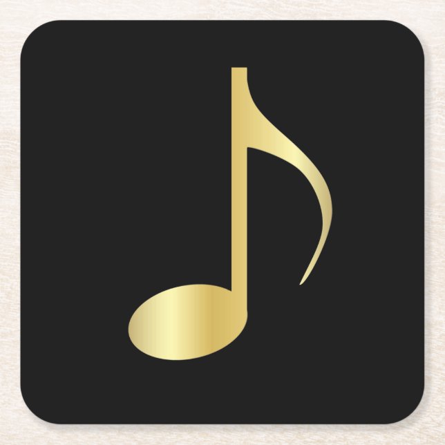 Golden Music Note Coaster (Front)