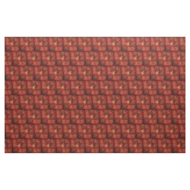 golden music notes Fabric, colourful house textile Fabric (Yard)
