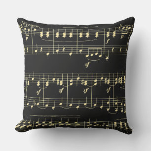 Golden Music on Black Cushion