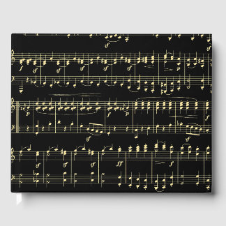 Golden Music on Black  Guest Book