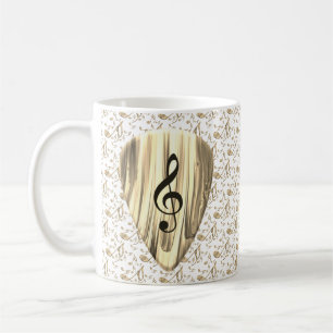Golden Music Pick – Treble Clef Art Coffee Mug