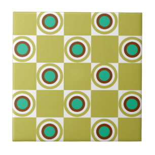 Golden Mustard Diner Dots Tile