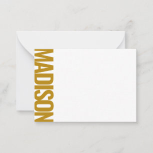 Golden Mustard Vertical Big Name Bold Typography Card