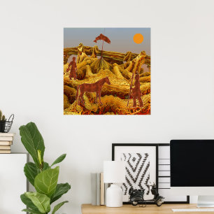 Golden Native Americans Poster