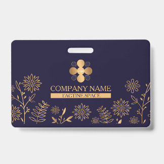 Golden Navy bage ID Badge