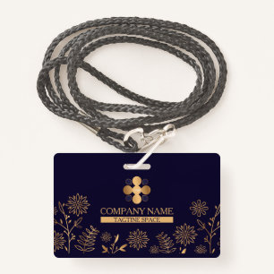 Golden Navy bage ID Badge