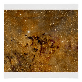 Golden Nebula Starfield – Cosmic Wall Art