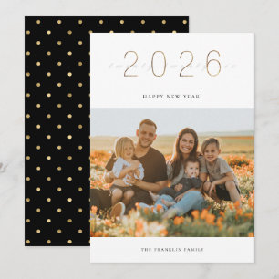 Golden New Year's Photo Card