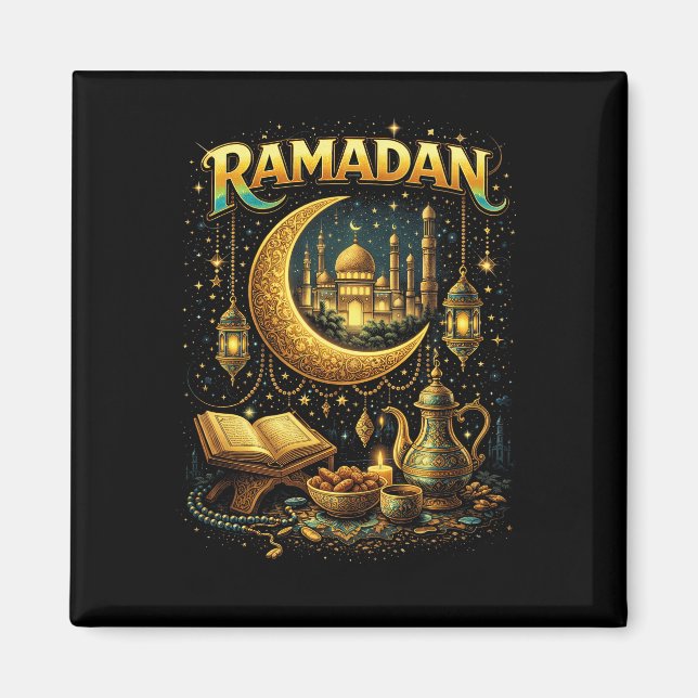Golden Nights of Ramadan Magnet (Front)