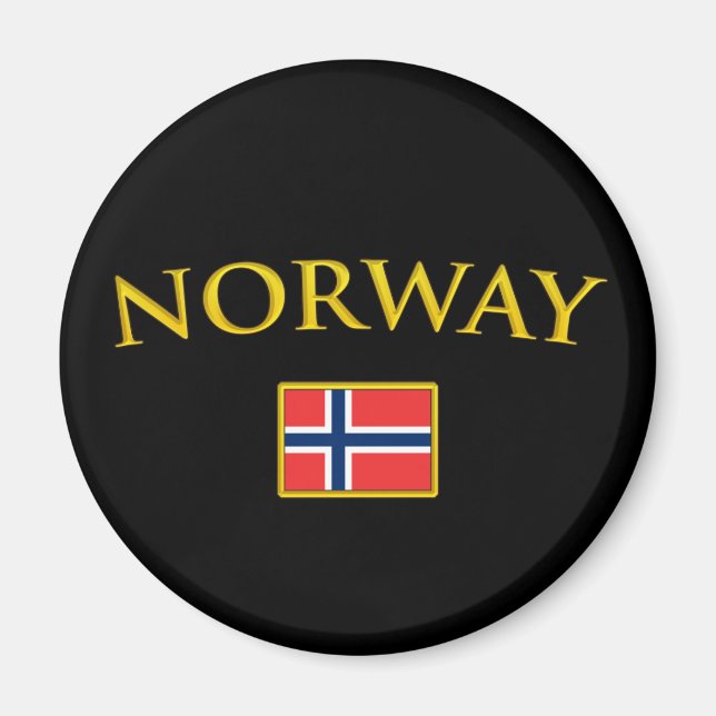 Golden Norway Magnet (Front)
