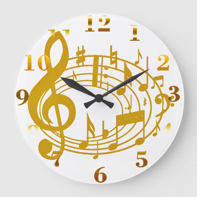 Golden Notes_Wall Clock (Front)