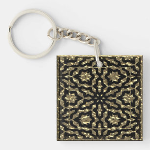 Golden Nuggets Pattern Key Ring