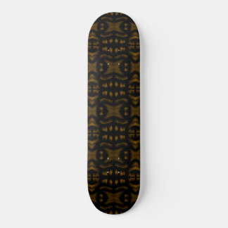 Golden Obsidian Tribal Ikat Pattern Skateboard