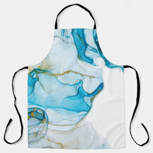 Golden ocean waves. Rich bright abstract picture.  Apron