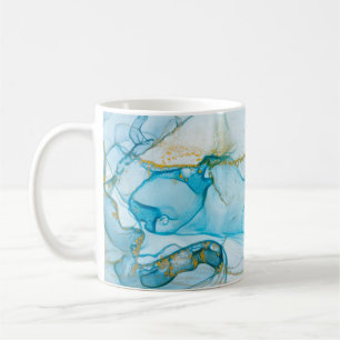 Golden ocean waves. Rich bright abstract picture. Coffee Mug