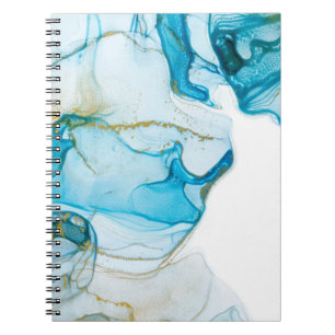 Golden ocean waves. Rich bright abstract picture.  Notebook