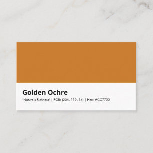 Golden Ochre "Nature’s Richness" Business Card