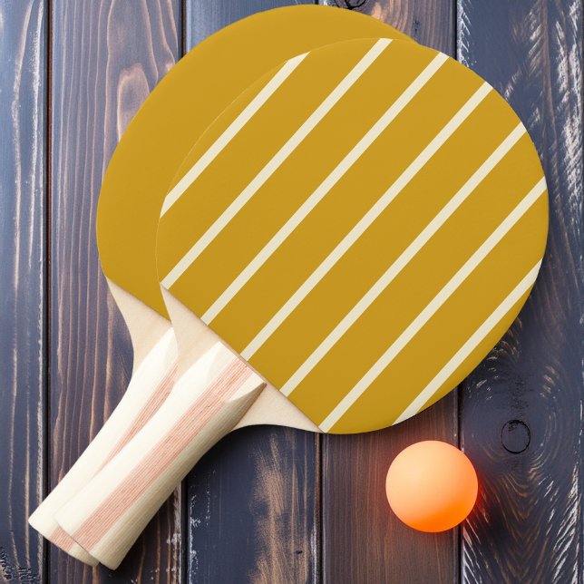 Golden Ochre Striping and Solid  Ping Pong Paddle (Creator Uploaded)
