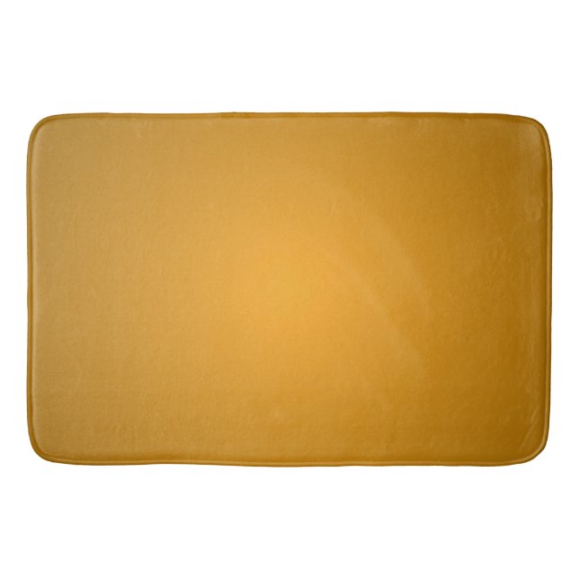 Golden Ochre Warm Tones Rustic Stylish Bath Mat (Front)