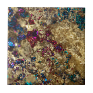 Golden Oil Slick Quartz Ceramic Tile