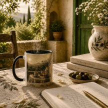 Golden Olive Grove Mediterranean Landscape Art