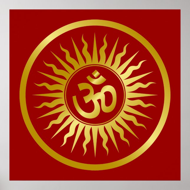Golden Om Design Poster (Front)