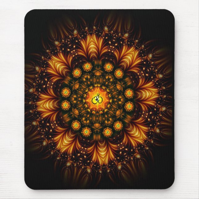 Golden Om Jewel Mouse Pad (Front)