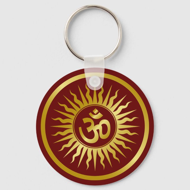 Golden Om Key Ring (Front)
