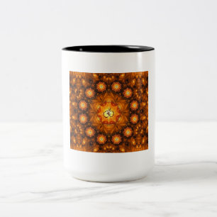 Golden Om Namaste' Two-Tone Coffee Mug