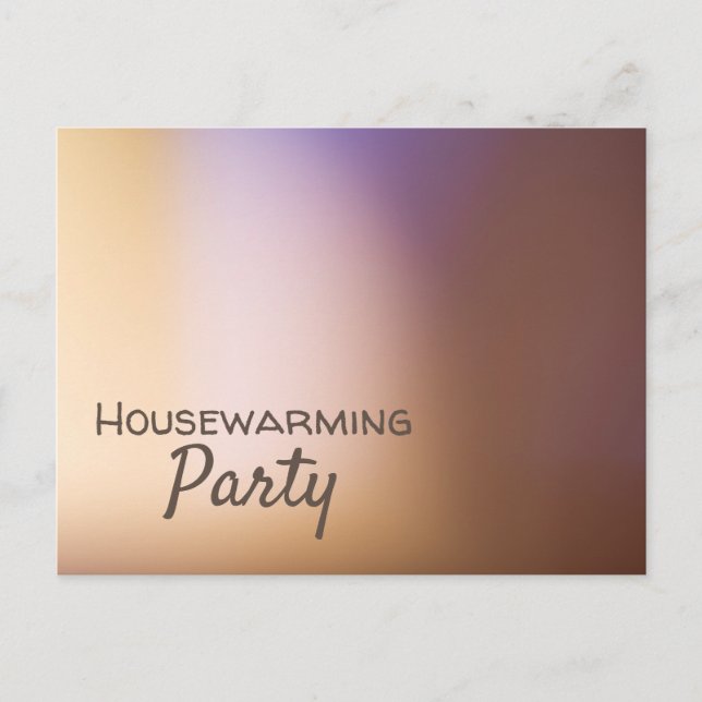 Golden Ombré, Modern Housewarming Party Invite (Front)
